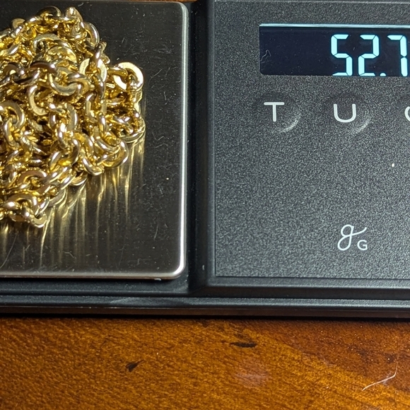 Vintage Goldtone Link Chain 30" Long Stamped Germany on Clasp - Picture 10 of 10